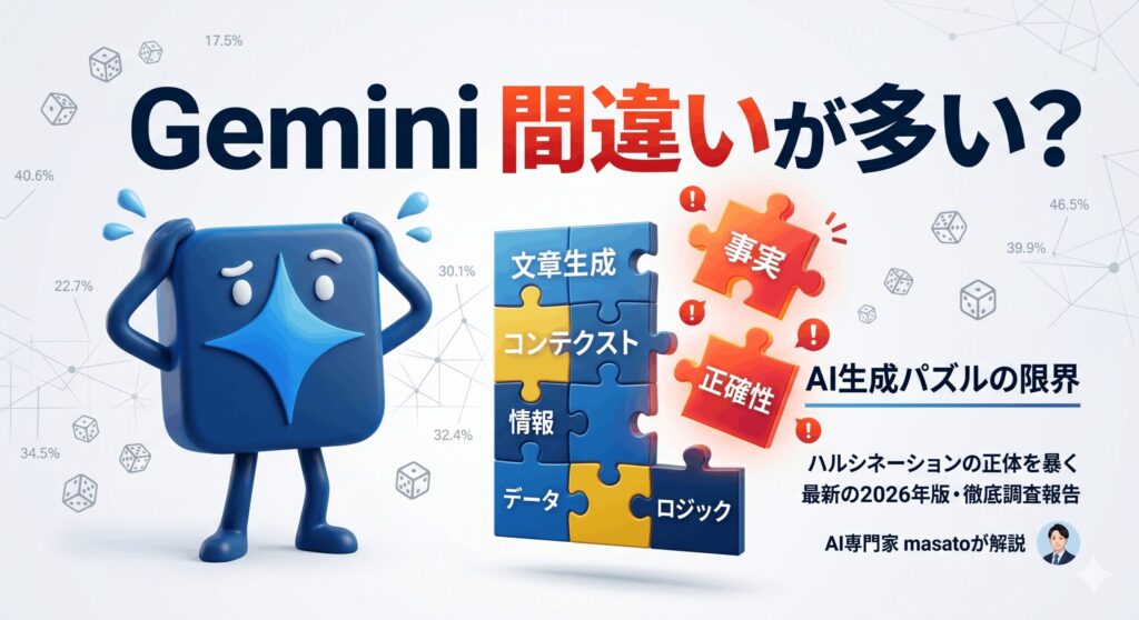 Geminiの間違いが多い